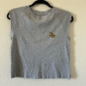 Levi’s Women’s Baby Tee Small NWOT Gray Orange Fruit Graphics 90s Y2K Vibes
